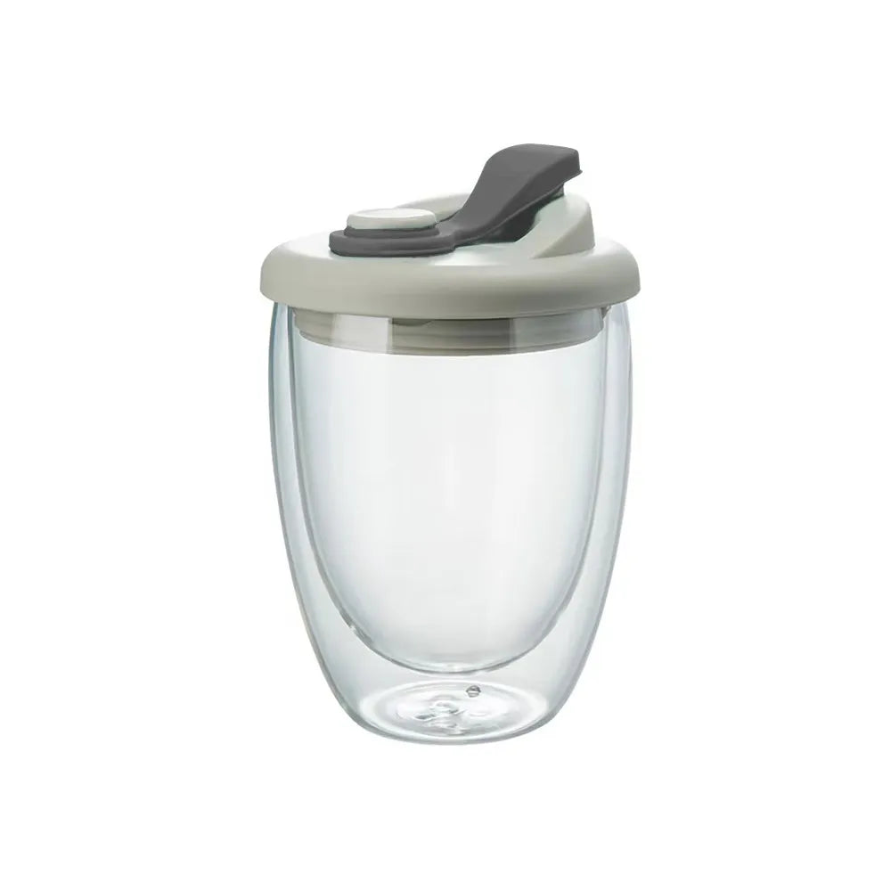 Double Wall Glass Mug Leak Proof Insulated Cup