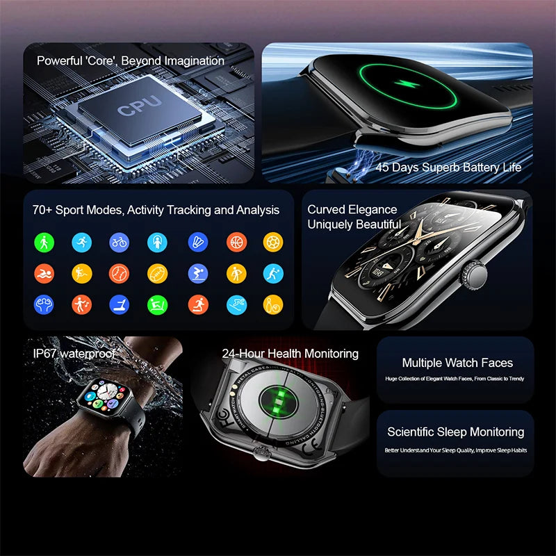 Smart Watch – Fitness Tracker, Calls & Sleep Monitor