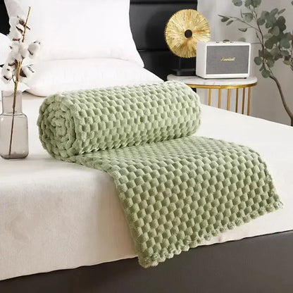 3D Clouds Jacquard Flannel Blanket