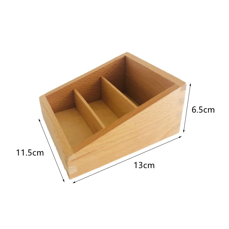 Montessori Farm Animal Three-Part Cards with Bamboo Tray