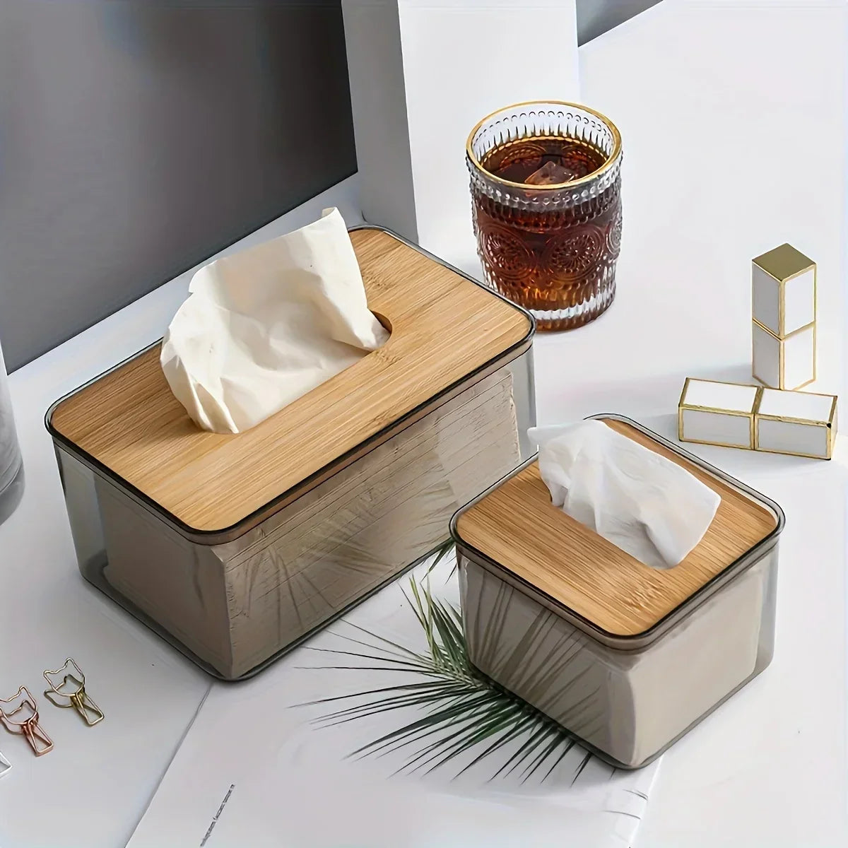 Bamboo Tissue Holder