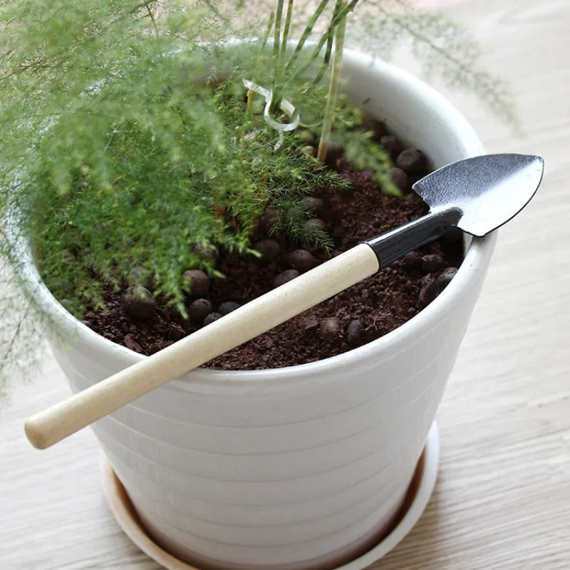 Mini Gardening Tool Set with Wooden Handles
