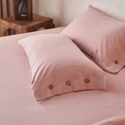 Solid Cotton Pillowcase Set – 2 Pieces