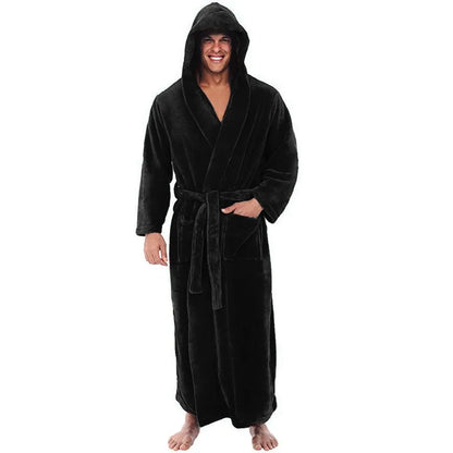 Men’s Hooded Bathrobe – Cozy Winter Robe