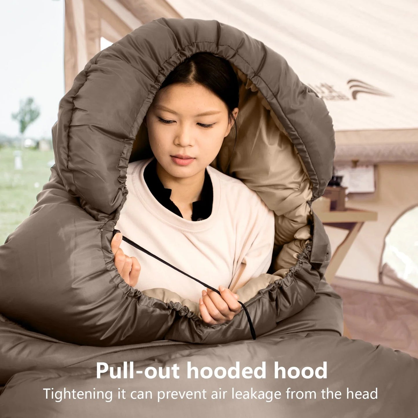 Camping Sleeping Bag 100 cm Wide for 4 Seasons
