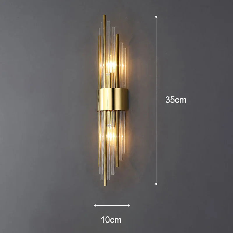 Gold LED Wall Lamp Elegant Indoor Lighting