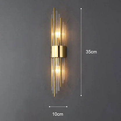 Gold LED Wall Lamp Elegant Indoor Lighting
