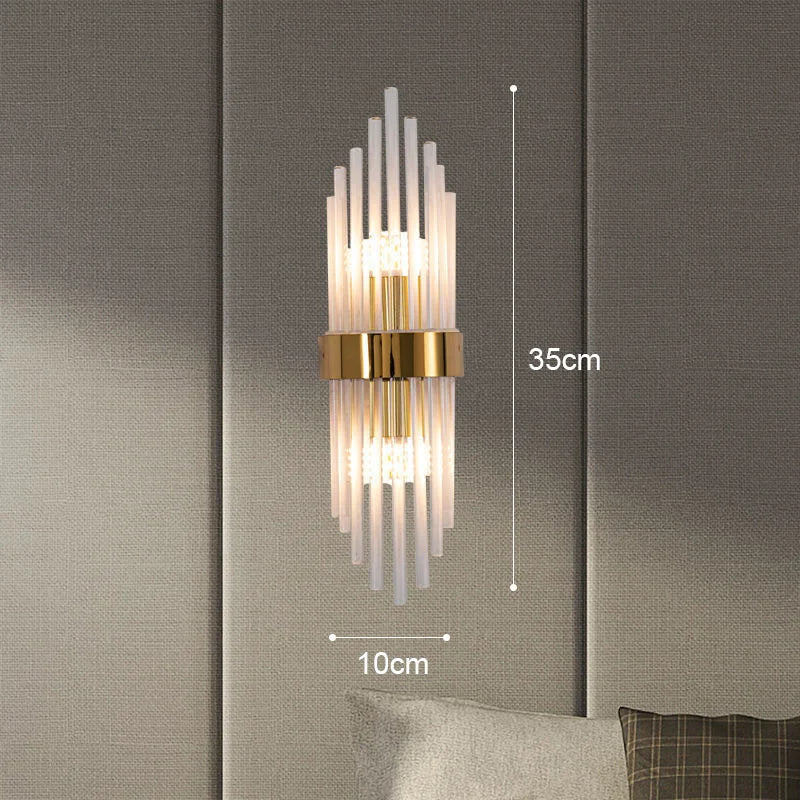 Gold LED Wall Lamp Elegant Indoor Lighting