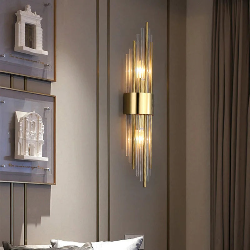 Gold LED Wall Lamp Elegant Indoor Lighting