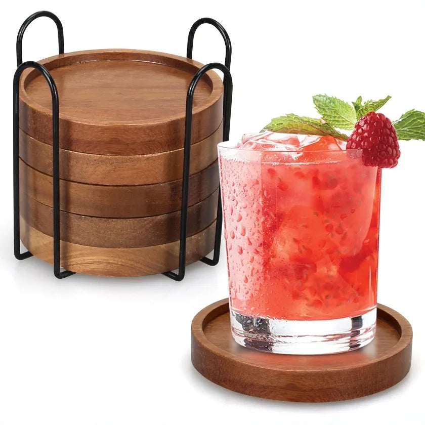 Wooden Drink Coasters – 4 Pieces