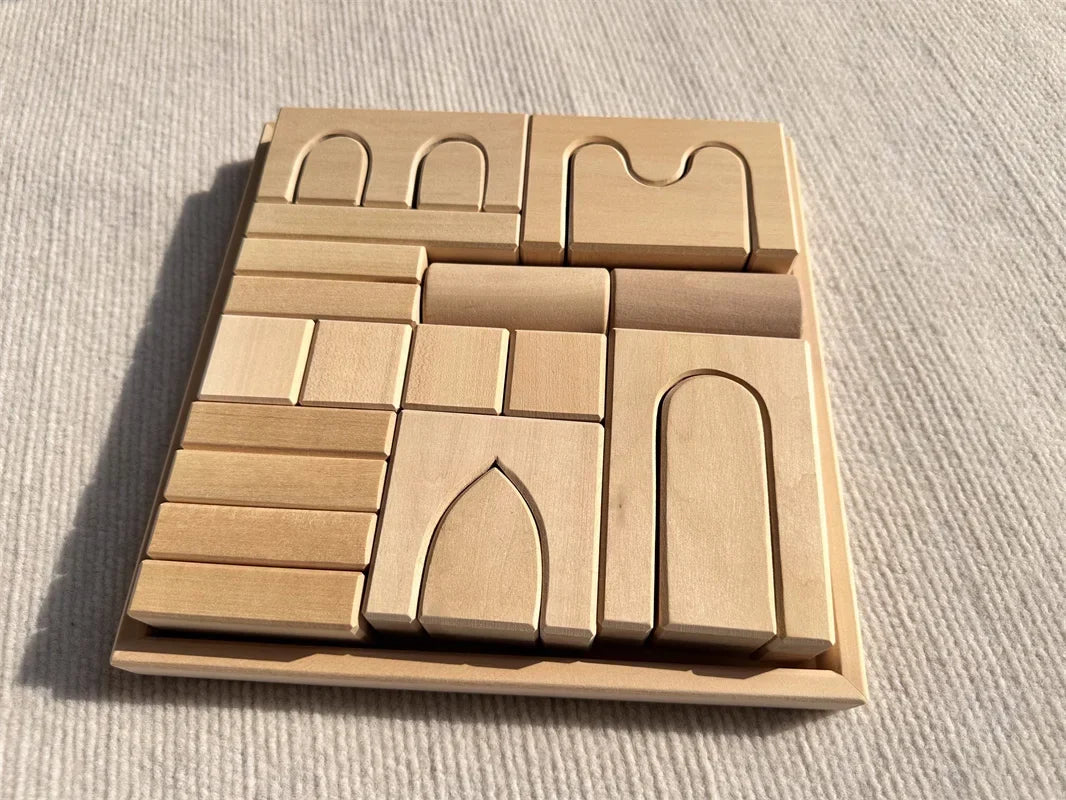 Large Wooden Stacking Blocks for Creative Building Play