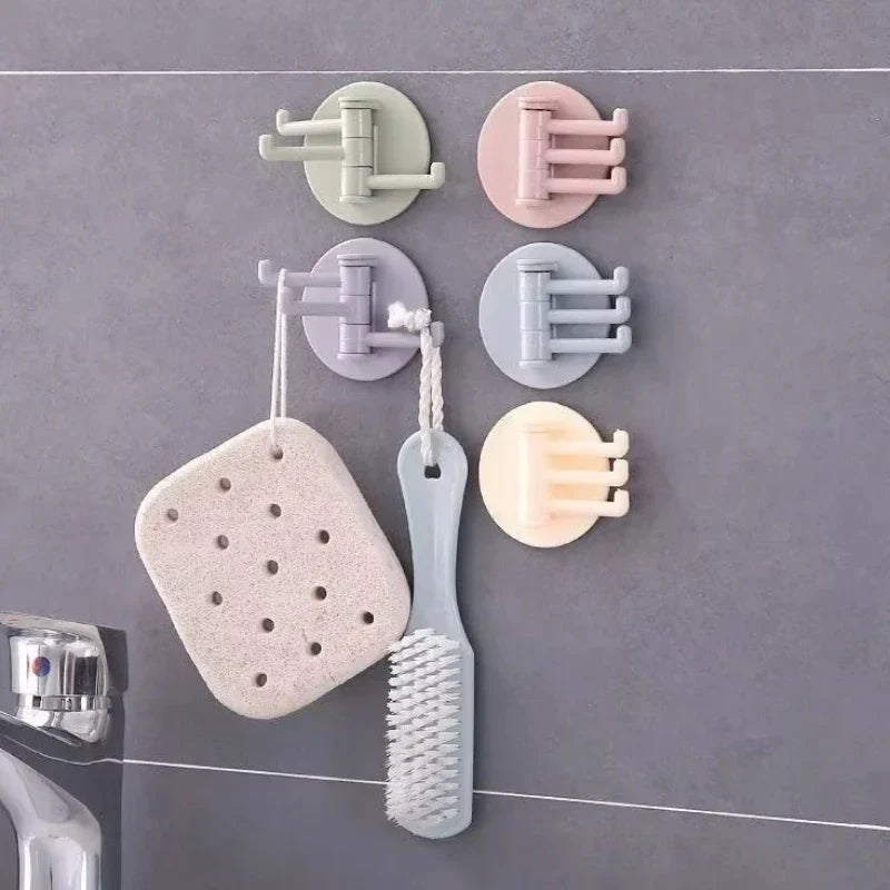 Rotating Adhesive Hooks – 3 Pieces