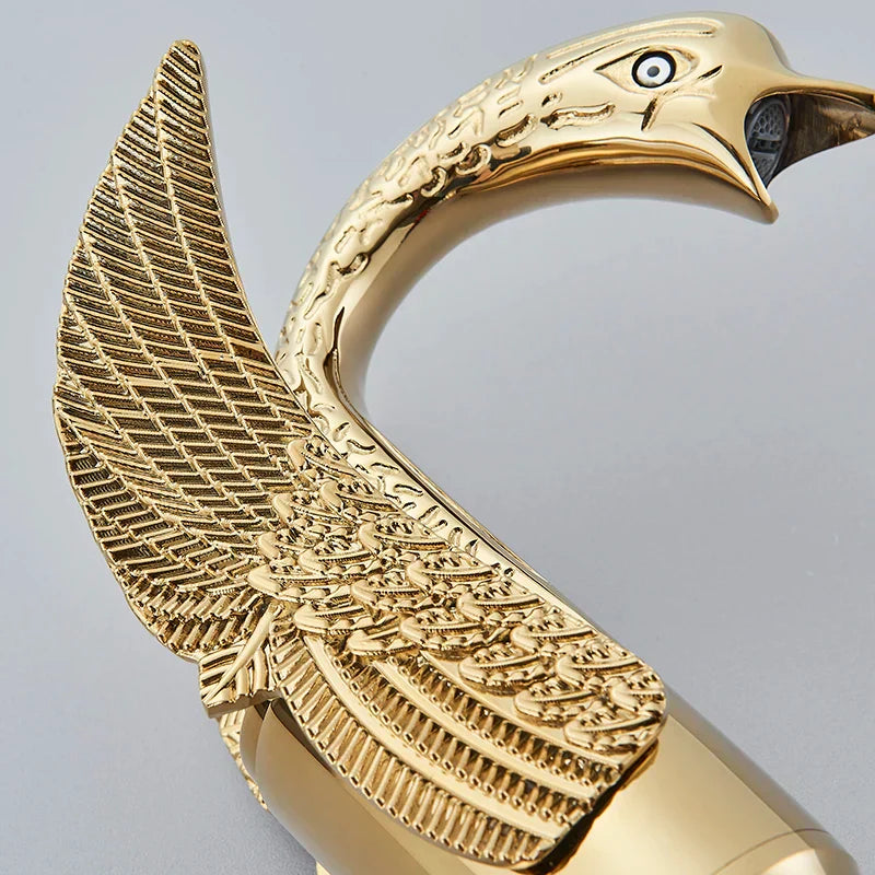 Swan Golden Basin Faucet – Single Handle Bathroom Tap