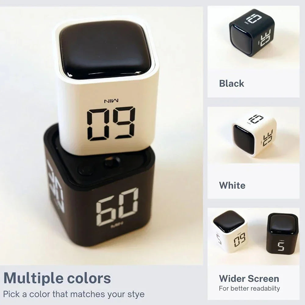 Digital Pomodoro Cube Timer with Four Preset Intervals