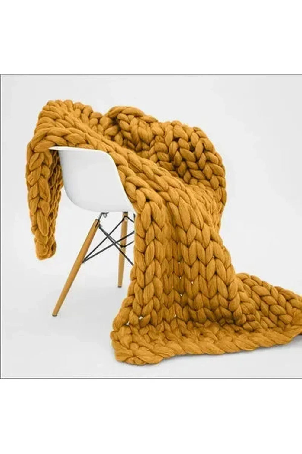 Chunky Knit Blanket Soft Cozy Throw for Sofa Bed