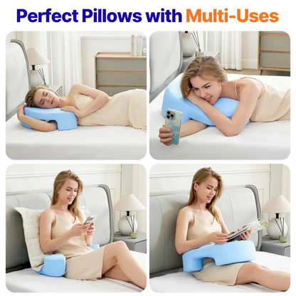 Side Sleeper Pillow with Arm Channels – Support Foam Cushion