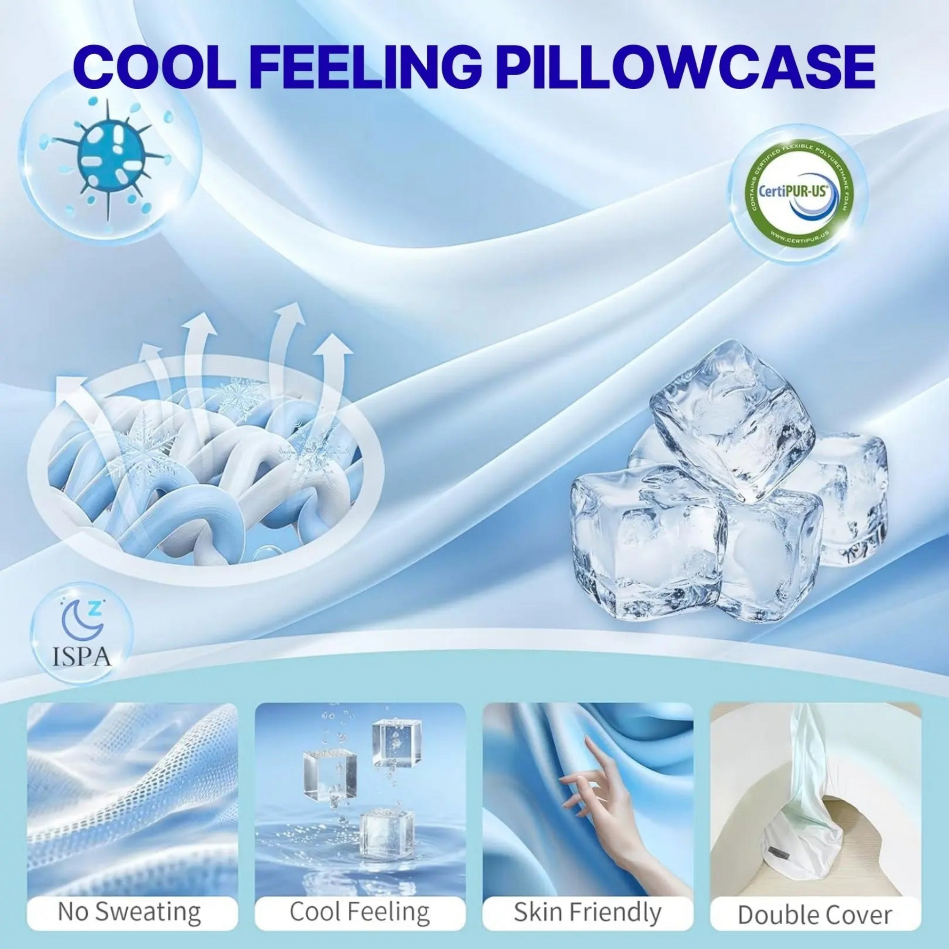 Side Sleeper Pillow with Arm Channels – Support Foam Cushion