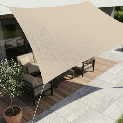 Rectangular Water-Resistant Shade Sail with UV Protection
