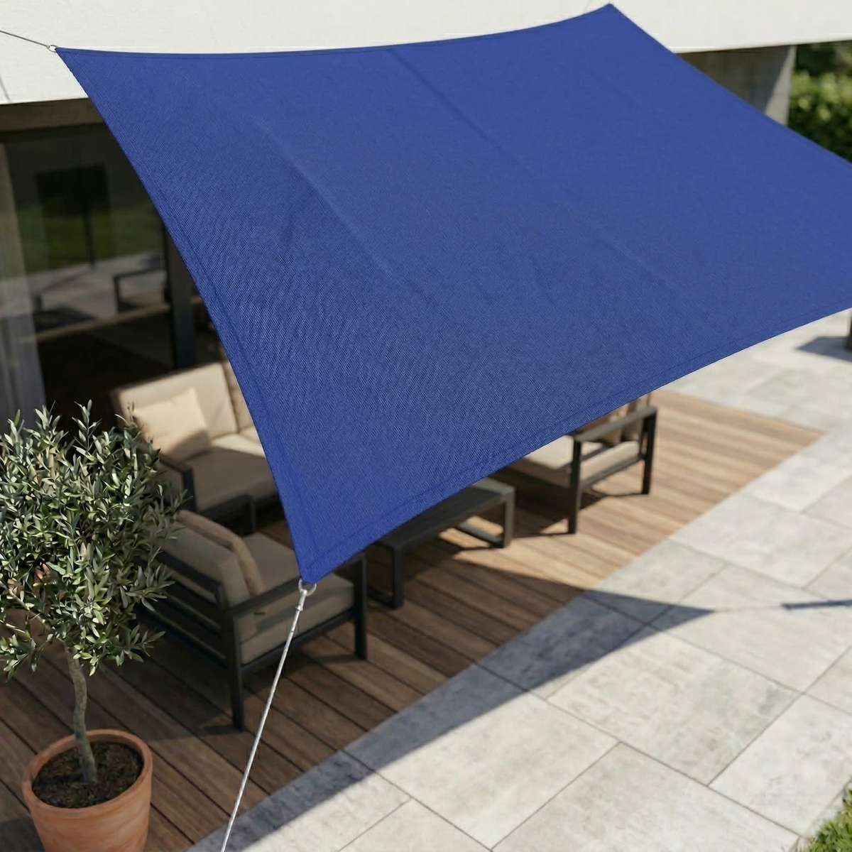 Rectangular Water-Resistant Shade Sail with UV Protection