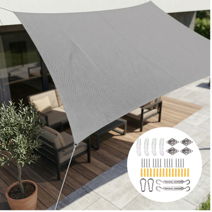 Rectangular Water-Resistant Shade Sail with UV Protection