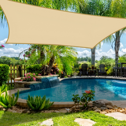 Rectangular Water-Resistant Shade Sail with UV Protection