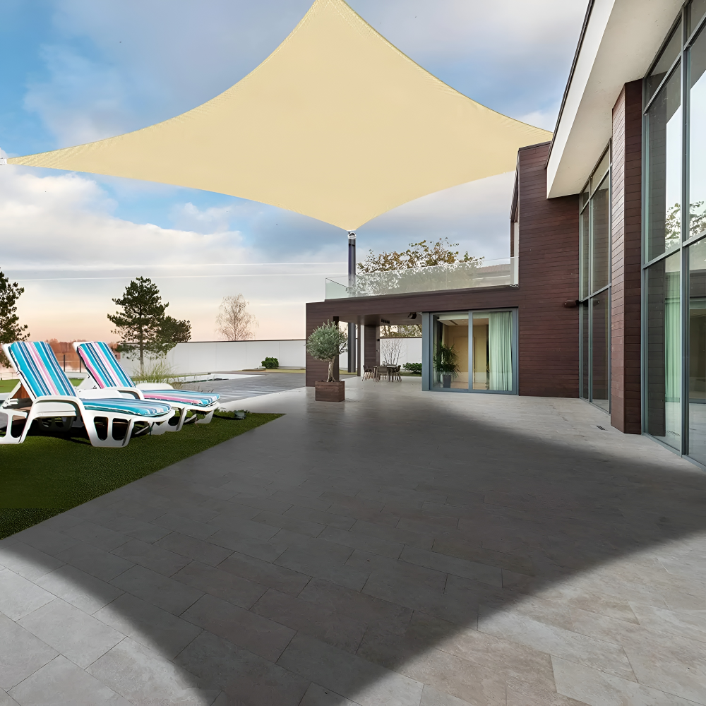 Rectangular Water-Resistant Shade Sail with UV Protection