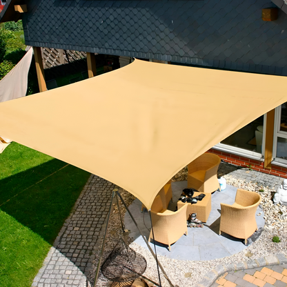Rectangular Water-Resistant Shade Sail with UV Protection