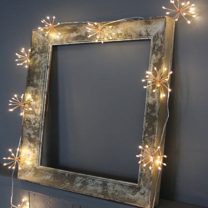 Copper Starburst String Lights Warm LED Decor
