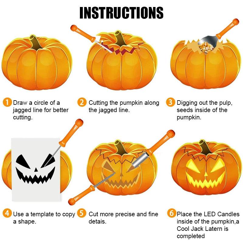 Stainless Steel Pumpkin Carving Tool Set