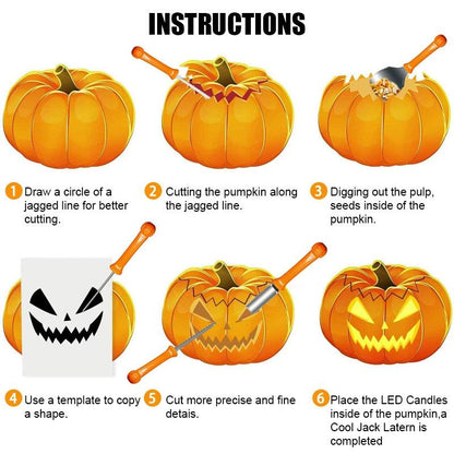 Stainless Steel Pumpkin Carving Tool Set