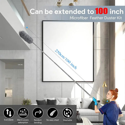 Telescopic Microfiber Duster Extendable Cleaner
