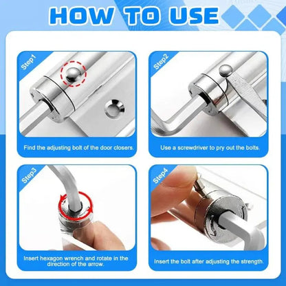 Automatic Door Closer – Stainless Steel Hardware