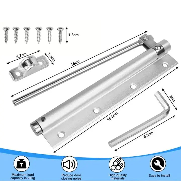 Automatic Door Closer – Stainless Steel Hardware