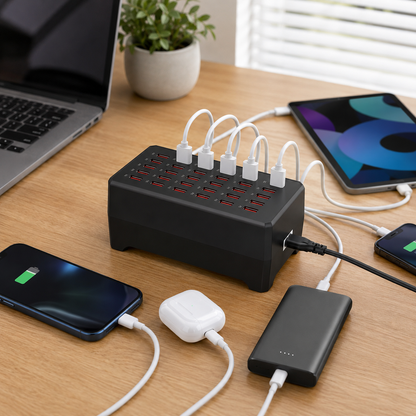 USB Hub Multi Device Charging Station Multiple Port Design