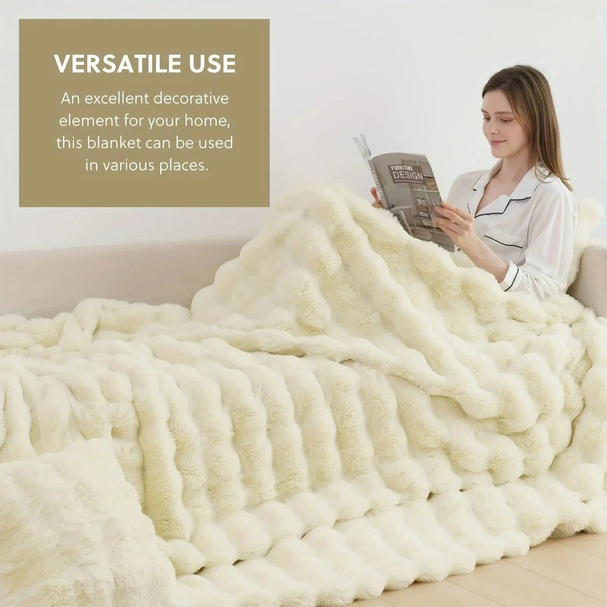 Tie Dye Faux Fur Blanket