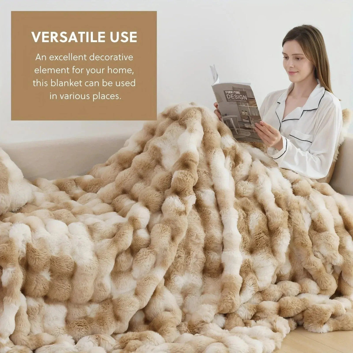 Tie Dye Faux Fur Blanket