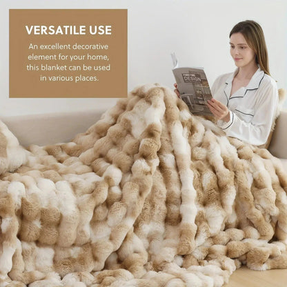 Tie Dye Faux Fur Blanket