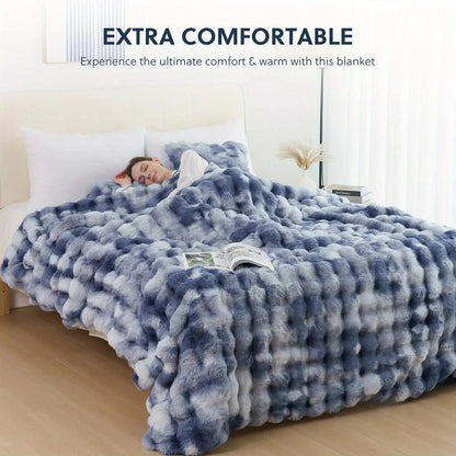 Tie Dye Faux Fur Blanket