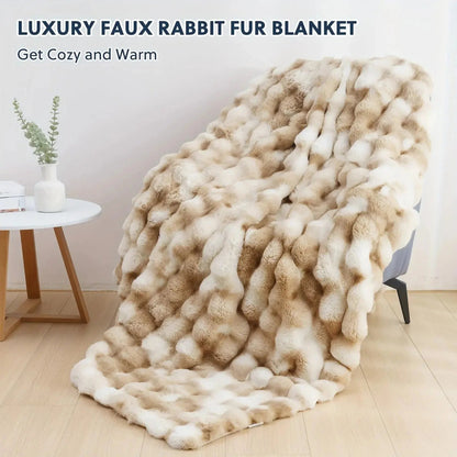 Tie Dye Faux Fur Blanket