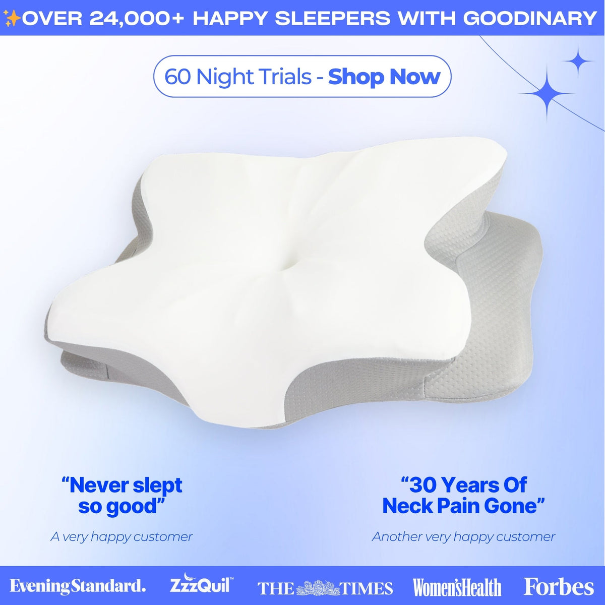 Contoured Memory Foam Pillow with Cooling Cover