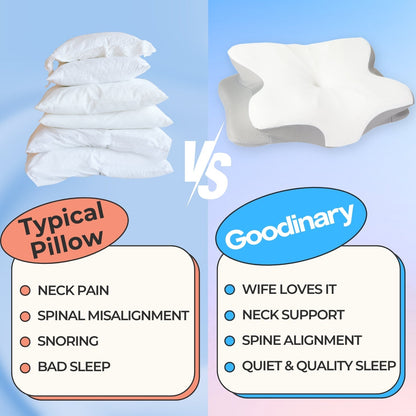 Contoured Memory Foam Pillow with Cooling Cover