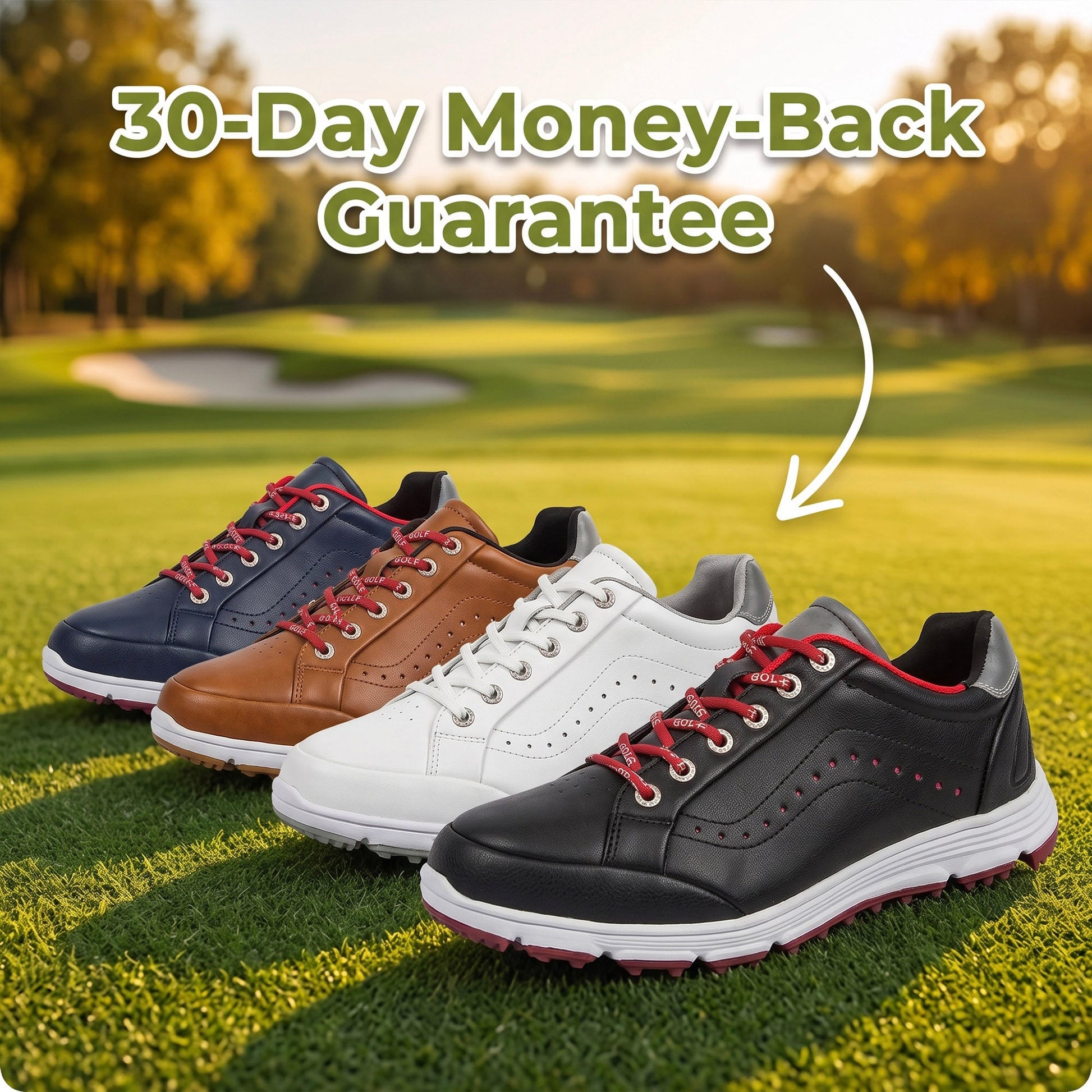 Men's Water-Resistant Golf Shoes – Lightweight Grip Trainers