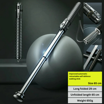 LED Hiking Walking Stick – Safety Trekking Pole Auto-Open