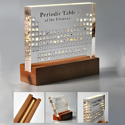 Periodic Table of Real Elements - Educational Acrylic Display
