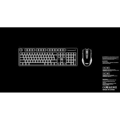 Wireless Gaming Keyboard & Mouse Combo - LED Backlit