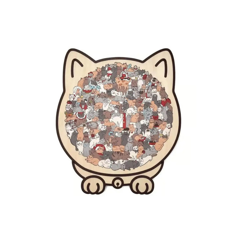 Cat Wooden Puzzle 135 Piece Animal Jigsaw