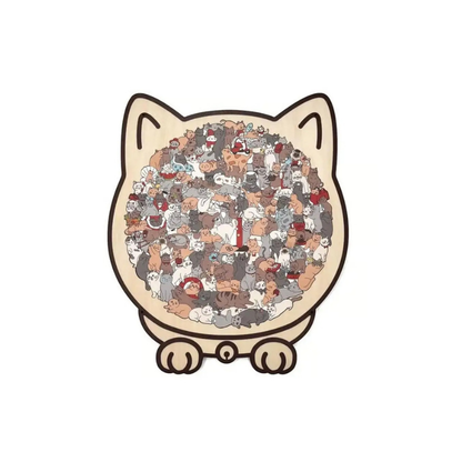 Cat Wooden Puzzle 135 Piece Animal Jigsaw
