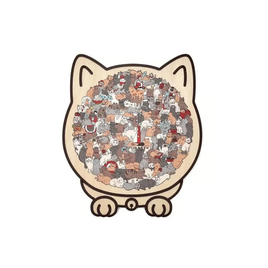 Cat Wooden Puzzle 135 Piece Animal Jigsaw