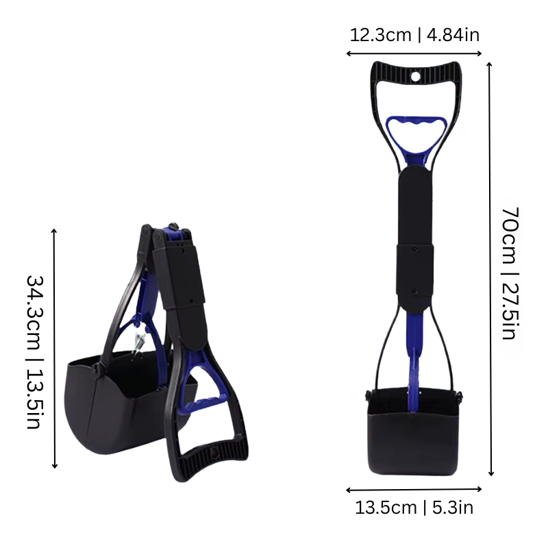 Foldable Pooper Scooper - Long Handle Pet Cleaner