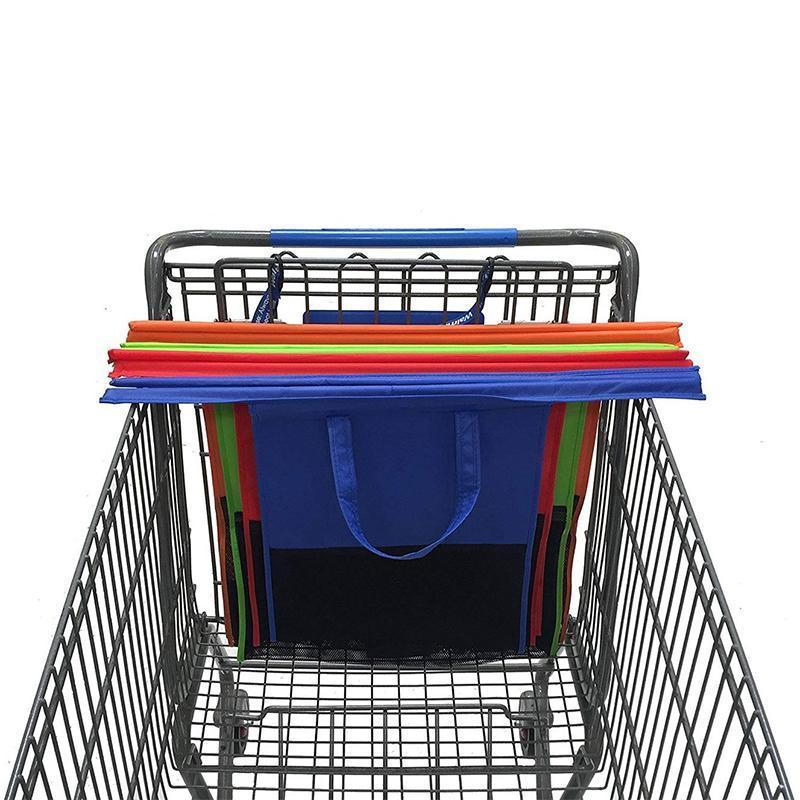 Reusable Shopping Cart Bags with Easy Carry Handles